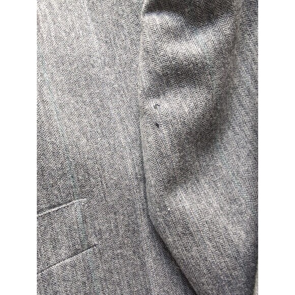 Hect's Cricketeer Mens 3 Button 2 pc Suit Gray Light Striped Pants & Jacket 46R - Picture 10 of 16